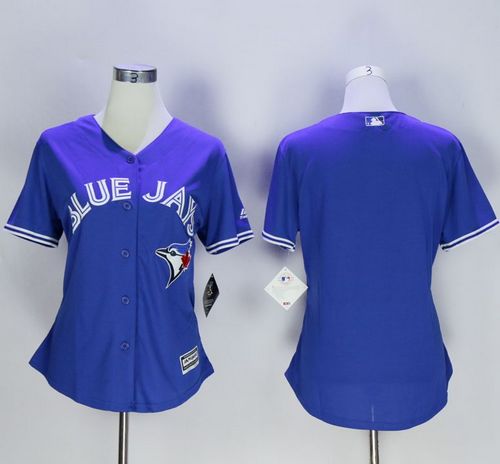 Blue Jays Blank Blue Women's Fashion Stitched MLB Jersey - Click Image to Close